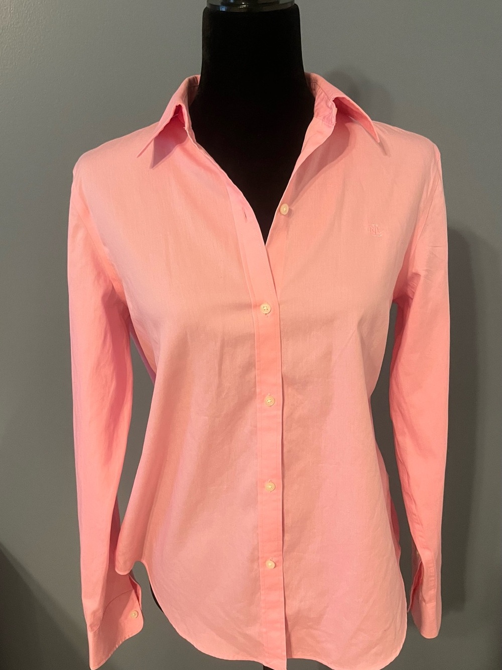 Classic Lauren Ralph Lauren non iron Pink Button-Down Shirt - Women's EUC